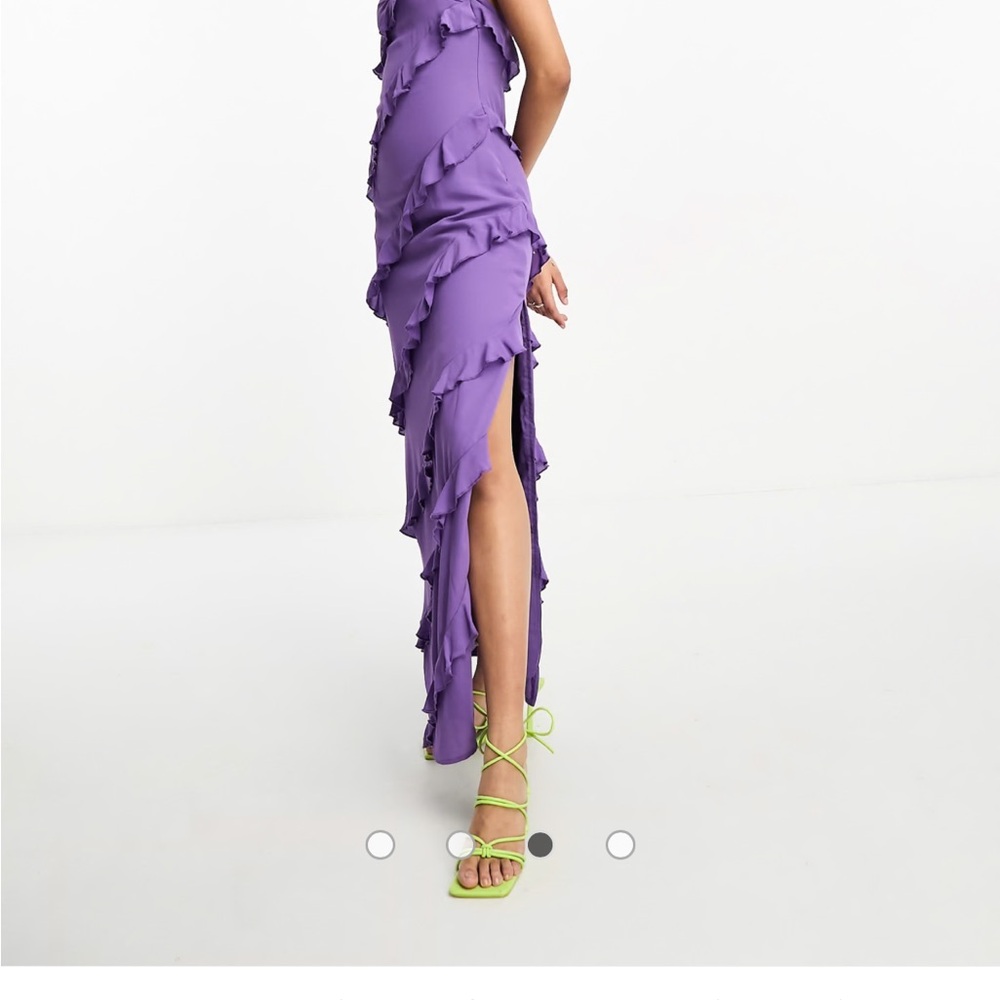 ASOS Purple Ruffle Wedding Dress